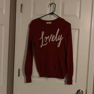 Small “lovely” sweater